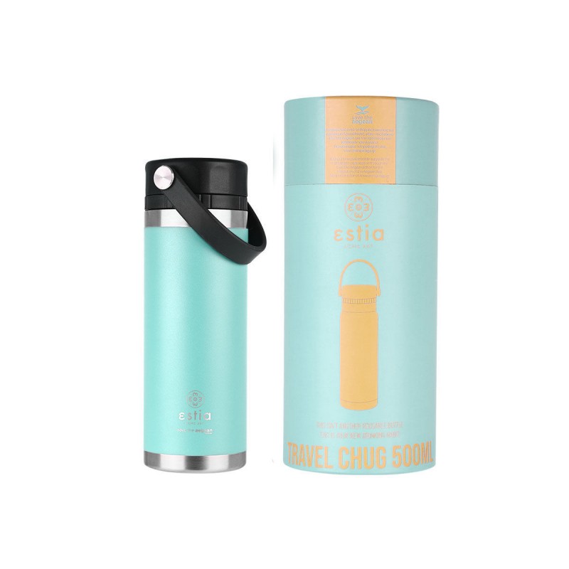 Estia Θερμός Travel Chug Save The Aegean 500ml Bermuda Green