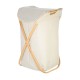 Καλάθι Απλύτων Bamboo Essentials 40x40x70cm Με Θήκη Πολυεστέρα Πτυσσόμενο Μπεζ Estia