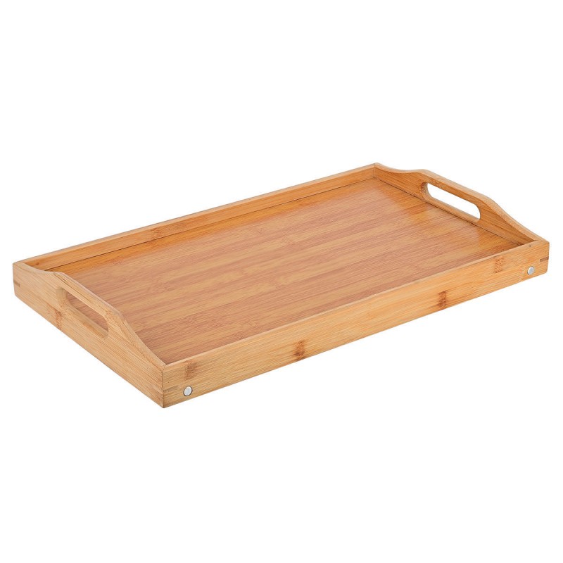 ESTIA ΔΙΣΚΟΣ ΣΕΡΒΙΡΙΣΜΑΤΟΣ BAMBOO ESSENTIALS 50x30x21cm ΜΕ ΑΝΑΔΙΠΛΟΥΜΕΝΑ ΠΟΔΙΑ