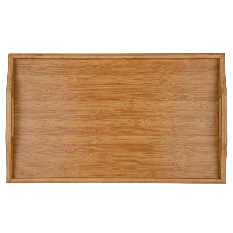 ESTIA ΔΙΣΚΟΣ ΣΕΡΒΙΡΙΣΜΑΤΟΣ BAMBOO ESSENTIALS 50x30x21cm ΜΕ ΑΝΑΔΙΠΛΟΥΜΕΝΑ ΠΟΔΙΑ