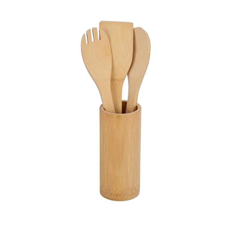 Estia Εργαλεία Μαγειρικής Bamboo Essentials Με Θήκη 4 Τμχ