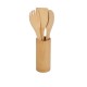 Estia Εργαλεία Μαγειρικής Bamboo Essentials Με Θήκη 4 Τμχ