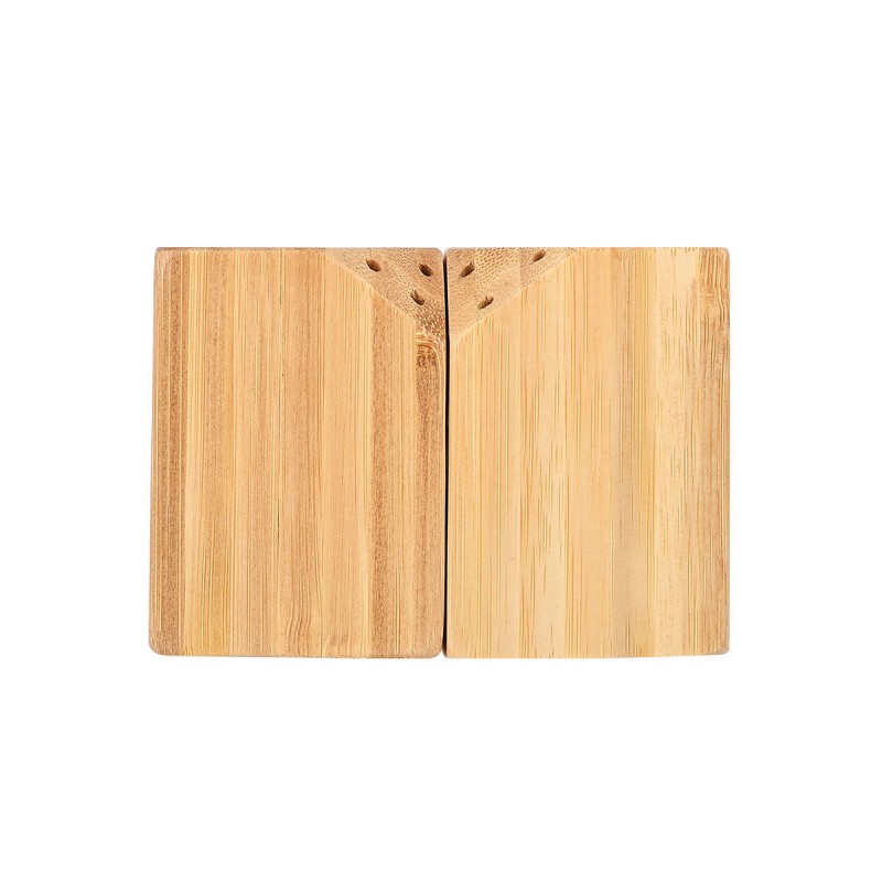 Σετ Αλατοπίπερο Ξύλινο Με Βάση Καφέ 2τμχ Bamboo Essentials Estia 