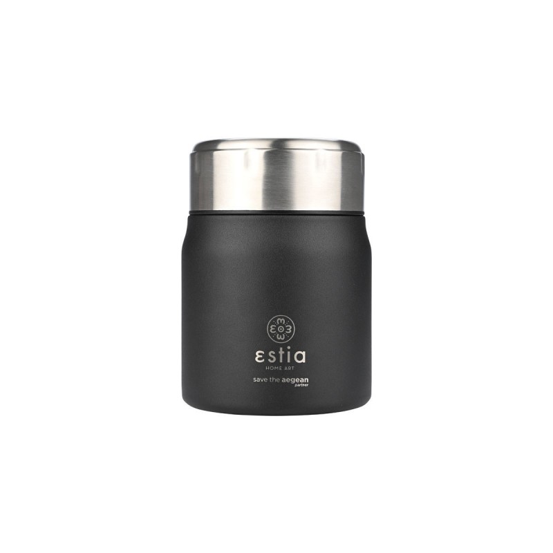 Estia Θερμός Lunch Pot Save The Aegean 0.5lt Midnight Black