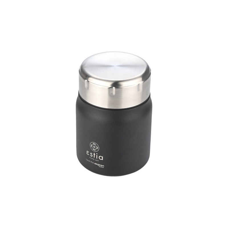Estia Θερμός Lunch Pot Save The Aegean 0.5lt Midnight Black