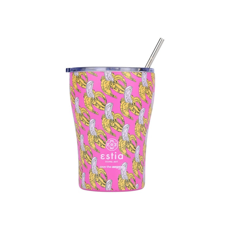 Estia Θερμός Coffee Mug Save The Aegean 350ml Banana Swirl