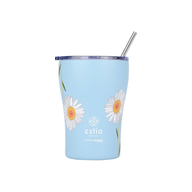 Estia Θερμός Coffee Mug Save The Aegean 350ml Dreamy Sky