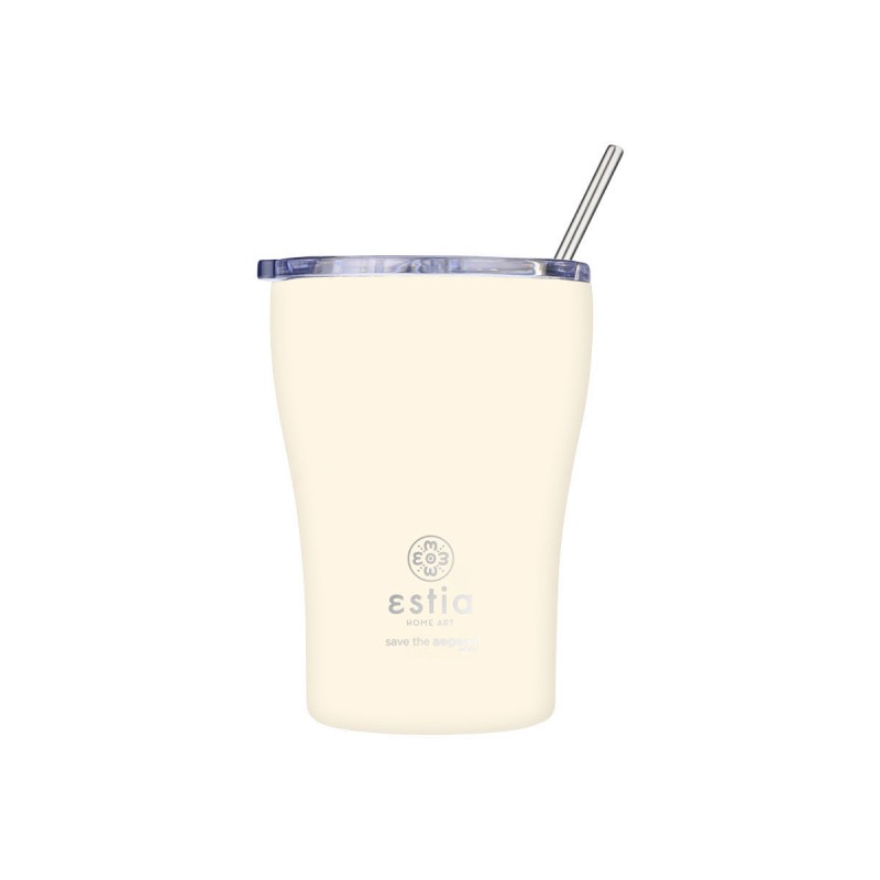 Θερμός Coffee Mug Save The Aegean 350 ml Lily White