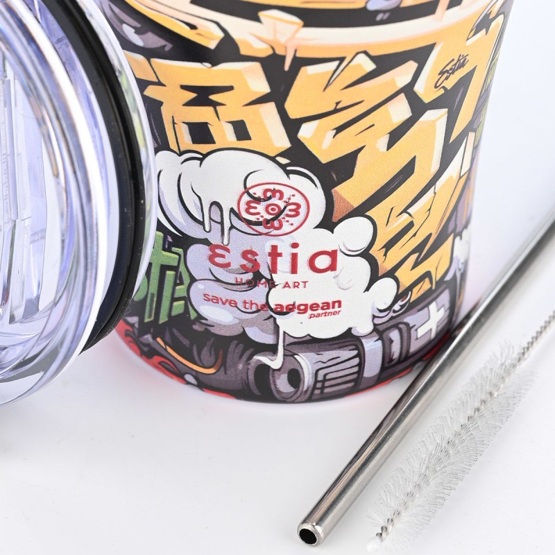 Estia Θερμός Coffee Mug Save The Aegean 350Ml Graffiti Rhythm