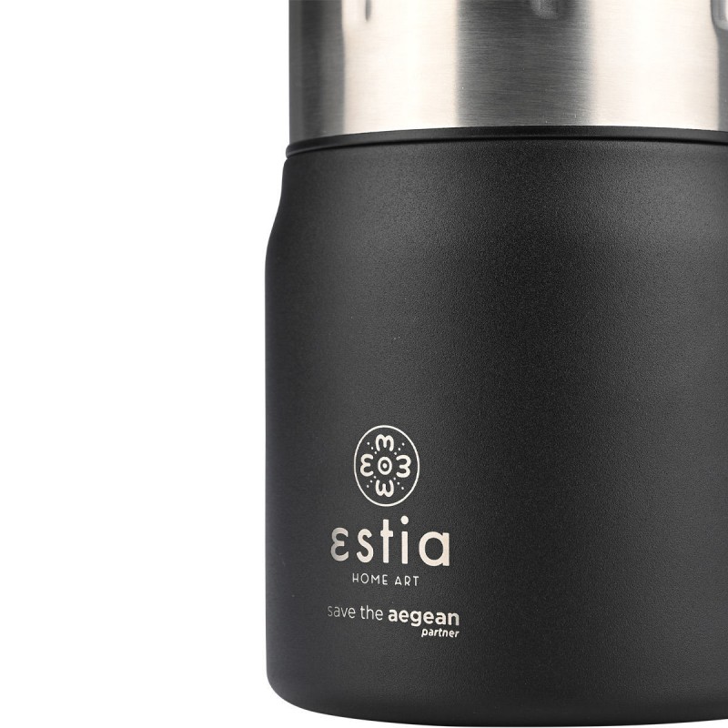 Estia Θερμός Lunch Pot Save The Aegean 0.5lt Midnight Black