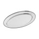 Πιατέλα Σερβιρίσματος Ανοξείδωτη Οβάλ 30x20x1εκ. Estia