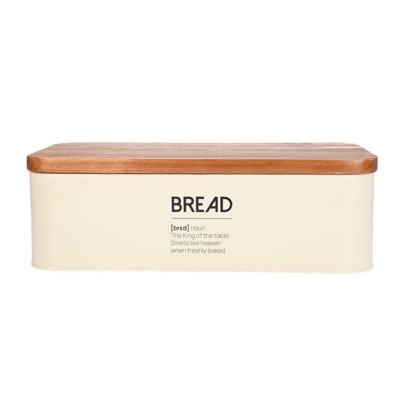 Ψωμιέρα Μεταλλική Μπεζ Allure 42x23x13εκ. Estia