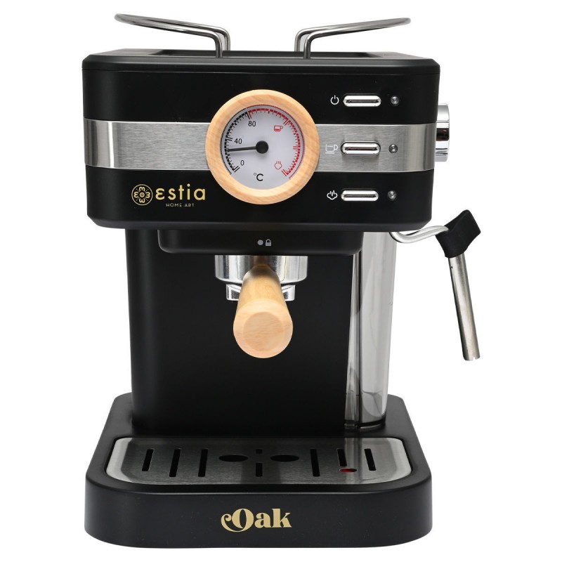 Estia Μηχανή Espresso Oak 950W 15 Bar 1.2Lt Μαύρη