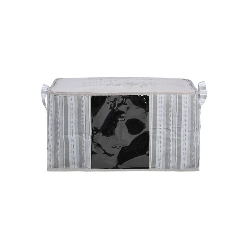 Θήκη Αποθήκευσης Non Woven Υφασμάτινη 60x45x35Εκ Με Παράθυρο Ivory Estia