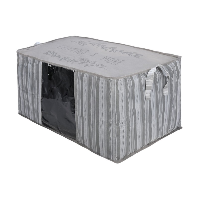Θήκη Αποθήκευσης Non Woven Υφασμάτινη 50x40x30Εκ Με Παράθυρο Ivory Estia