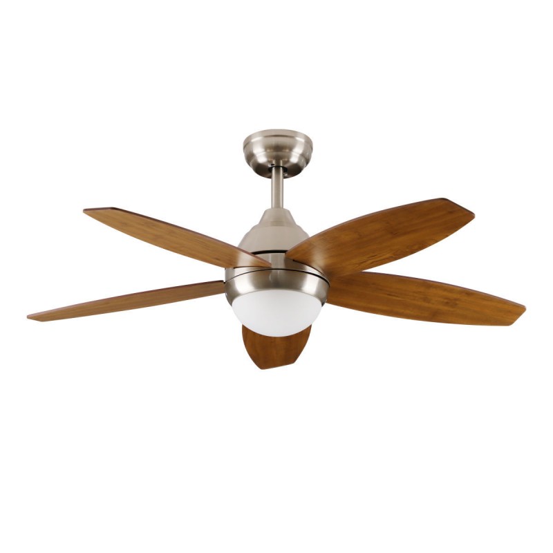 Ανεμιστήρας Οροφής Estia Celeste 111cm με Φως Καφέ / Ασημί