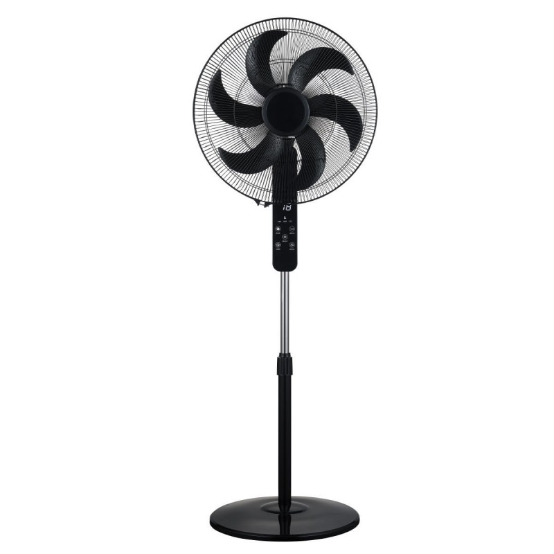 Estia Ανεμιστήρας Σταντ Επιδαπέδιος BOW 45cm 75w Μαύρος Με Τηλεχειριστήριο
