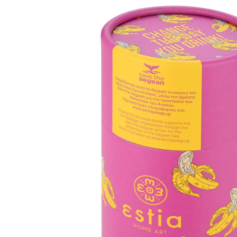 Estia Θερμός Travel Cup Save The Aegean 500ml Banana Swirl