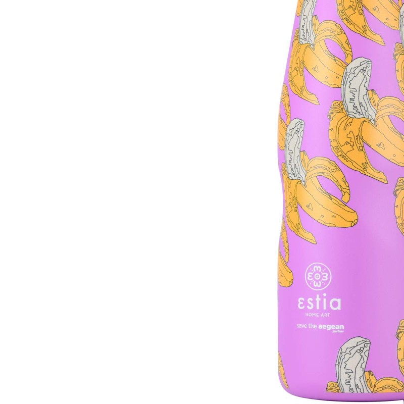 Estia Θερμός Travel Flask Save The Aegean 500ml Banana Swirl