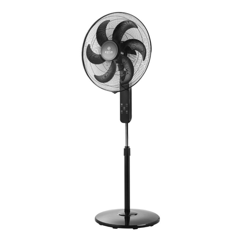 Estia Ανεμιστήρας Σταντ Επιδαπέδιος BOW 45cm 75w Μαύρος Με Τηλεχειριστήριο