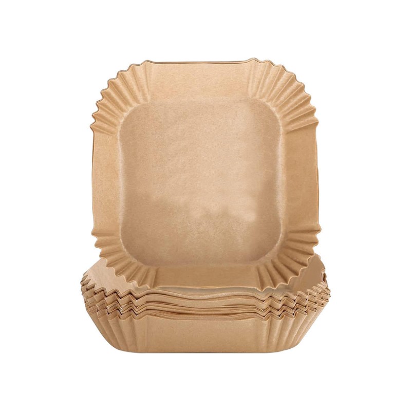 Αντικολλητικό Χαρτί Ψησίματος Φριτέζα Αέρος Σετ 100 Τεμ Τετράγωνο 23x23εκ. Estia