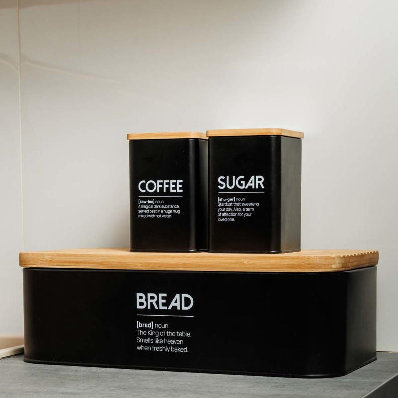 Ψωμιέρα από Bamboo σε Μαύρο Χρώμα Essentials 42x23x13εκ. Estia.