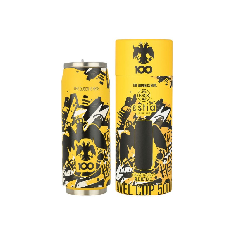 Estia Θερμός Travel Cup Aεκ Bc Edition The Queen Is Here 500ml