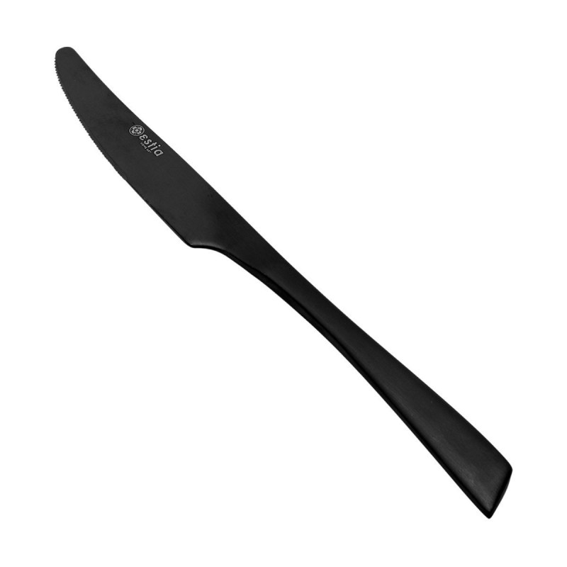 Μαχαίρι Φαγητού Edge Black Ανοξείδωτο Ατσάλι 18/0 Μαύρο Mατ Estia