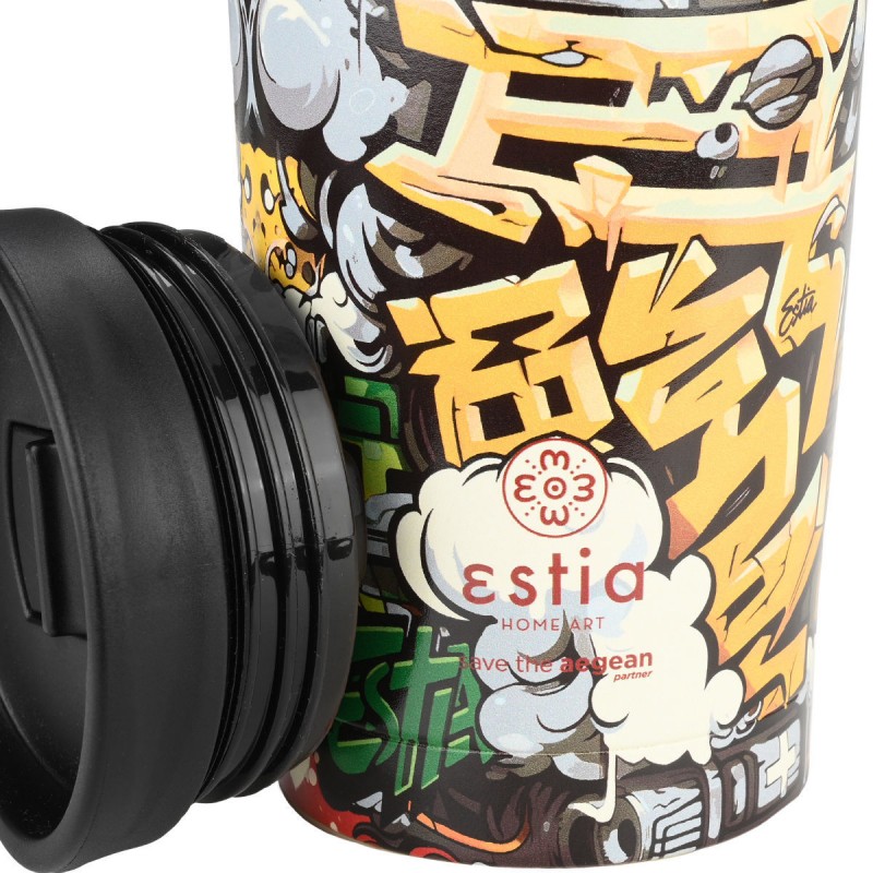 Θερμός Travel Mug Save The Aegean 350ml Graffiti Rhythm Estia 