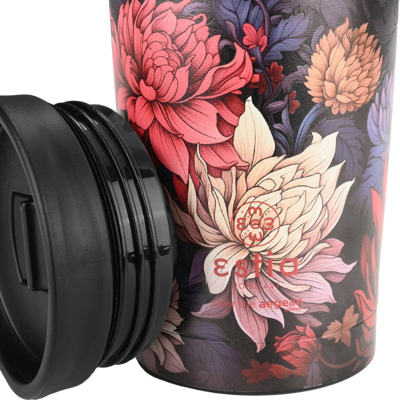 Θερμός Travel Mug Save The Aegean 350ml Midnight Blossom Estia 