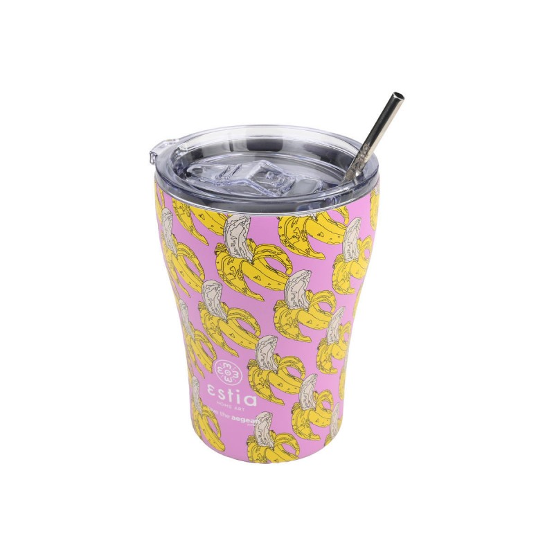 Estia Θερμός Coffee Mug Save The Aegean 350ml Banana Swirl
