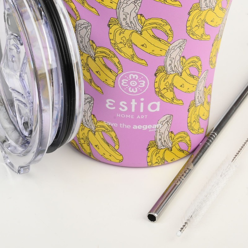 Estia Θερμός Coffee Mug Save The Aegean 350ml Banana Swirl