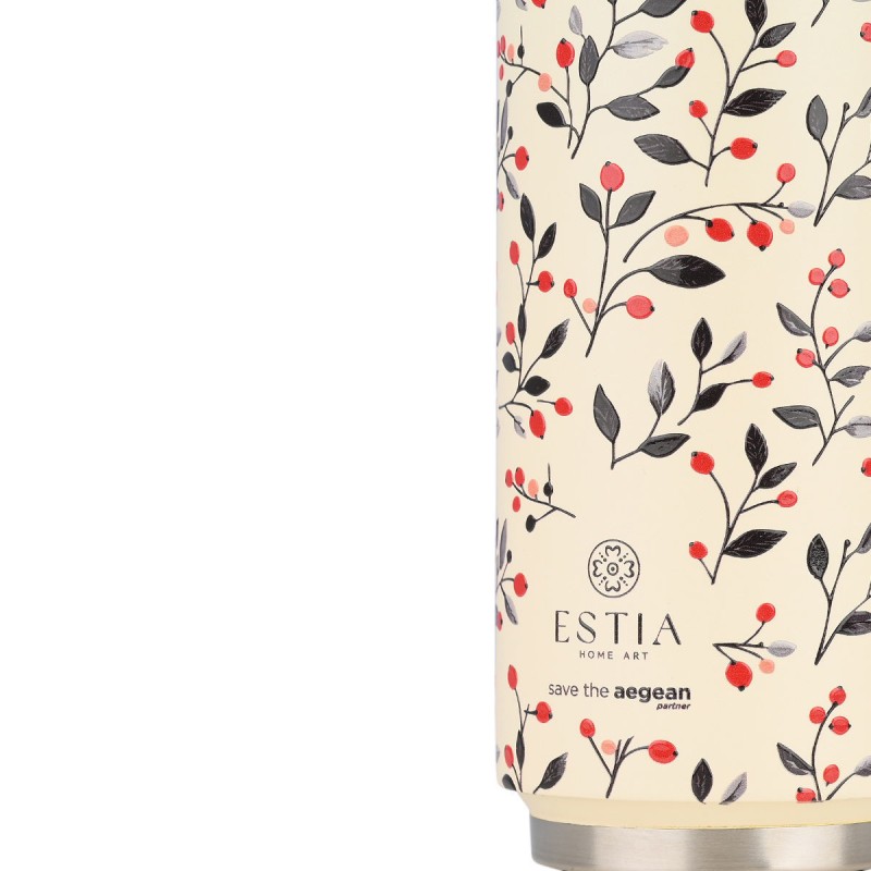 Estia Θερμός Travel Cup Save The Aegean 500ml Bloom Beige
