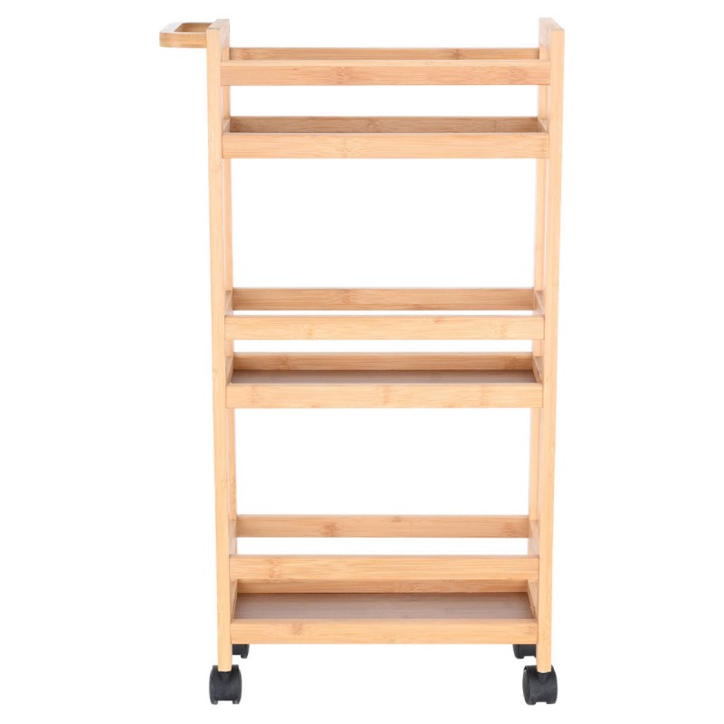 Τρόλεϊ Κουζίνας Ξύλινο 3 Θέσεων Μπεζ 36x15x74Εκ Bamboo Essentials Estia 