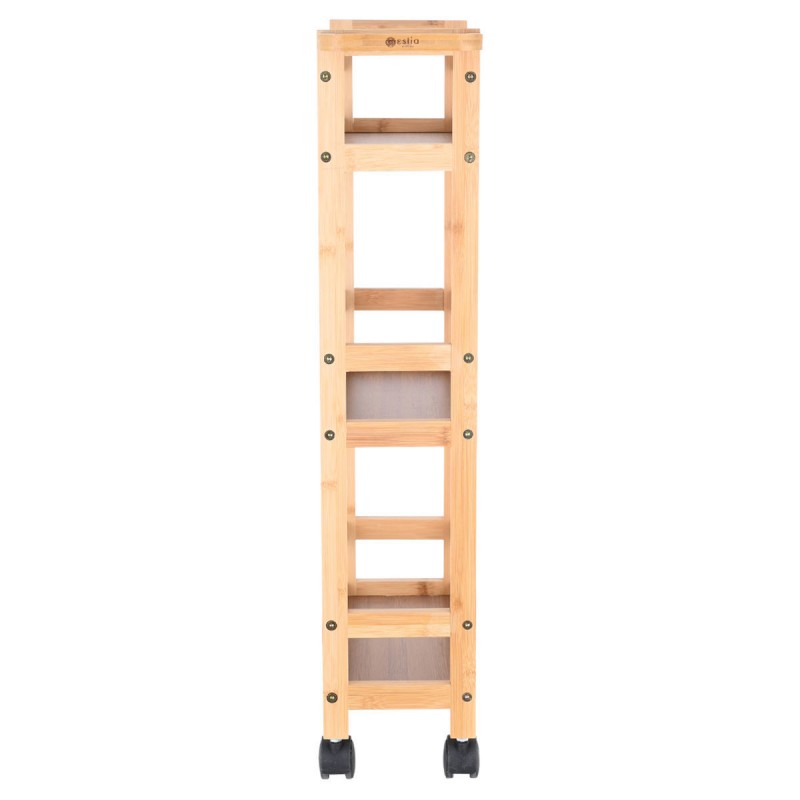 Τρόλεϊ Κουζίνας Ξύλινο 3 Θέσεων Μπεζ 36x15x74Εκ Bamboo Essentials Estia 