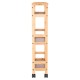 Τρόλεϊ Κουζίνας Ξύλινο 3 Θέσεων Μπεζ 36x15x74Εκ Bamboo Essentials Estia 