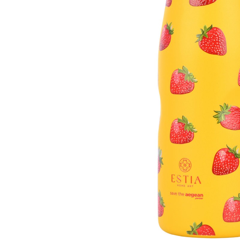Estia Θερμός Travel Flask Save The Aegean 500ml Berry Bright