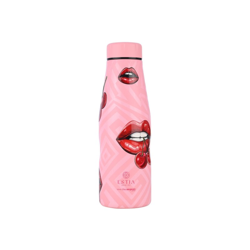 Estia Θερμός Travel Flask Save The Aegean 500ml Blush Pop
