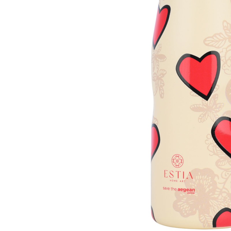 Μπουκάλι Θερμός Ανοξείδωτο BPA Free 500ml Tender Lace Travel Flask Save the Aegean Estia 