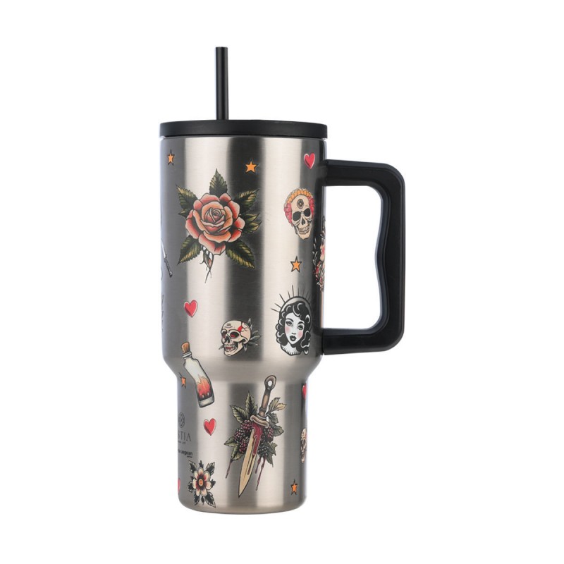 Estia Θερμός Straw Tumbler Xl Save The Aegean 900ml Old School