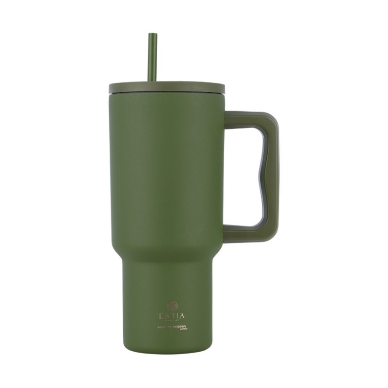 Estia Θερμός Straw Tumbler Xl Save The Aegean 900ml Forest Spirit