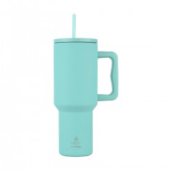 Estia Θερμός Straw Tumbler Xl Save The Aegean 1200ml Bermuda Green