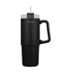 Θερμός Homely Straw Tumbler 900ml Midnight Black Estia