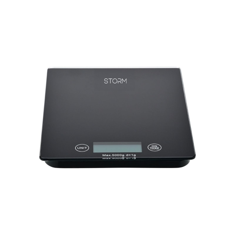 Ζυγαριά Κουζίνας Μαύρη Storm Ψηφιακή Μεγίστου Βάρους 5kg Estia