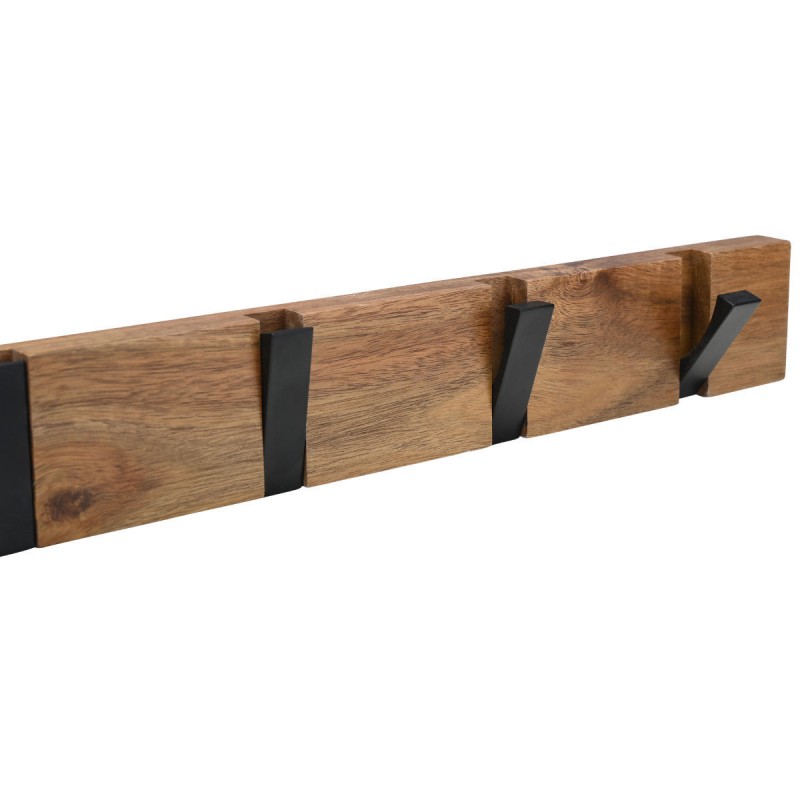 Κρεμάστρα Τοίχου Ξύλινη 4 Θέσεων Με Αναδιπλούμενους Γάντζους Estia