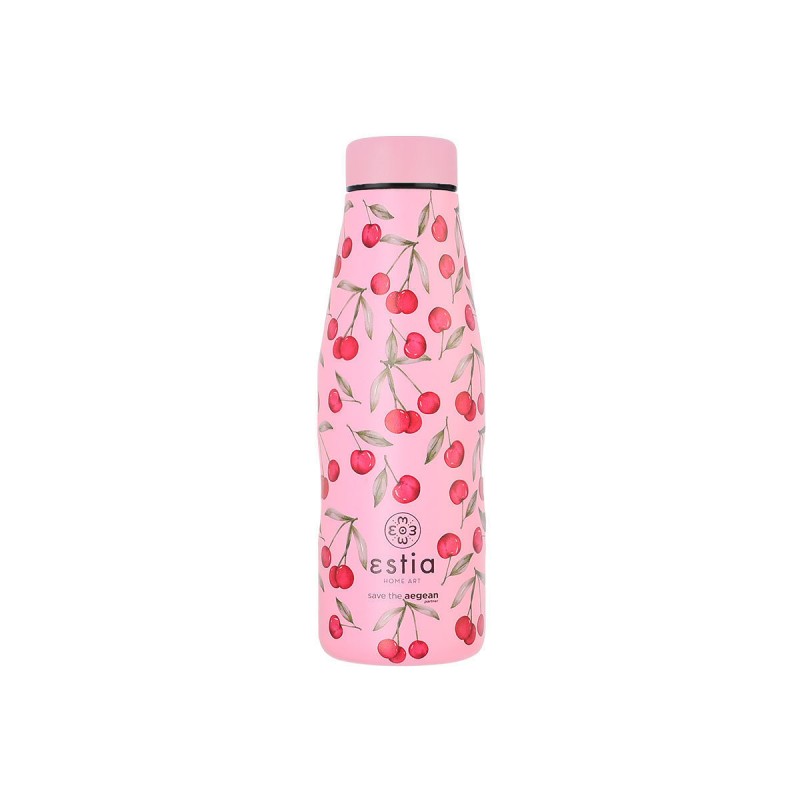 Estia Θερμός Travel Flask Save The Aegean 500ml Cherry Rose