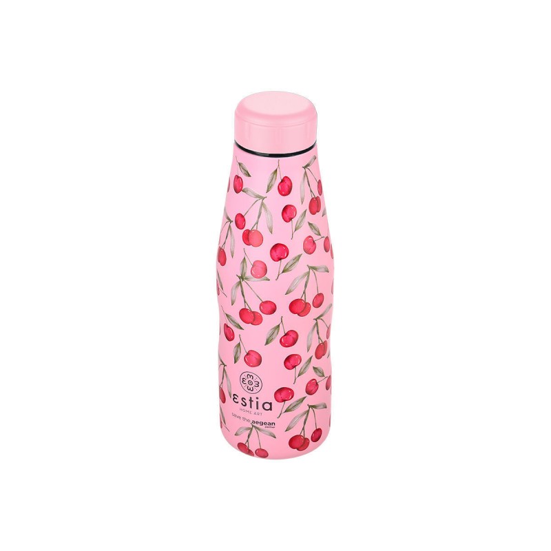 Estia Θερμός Travel Flask Save The Aegean 500ml Cherry Rose