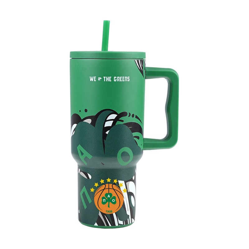 Θερμός Straw Tumbler Xl Panathinaikos Bc Edition We The Greens 900ml