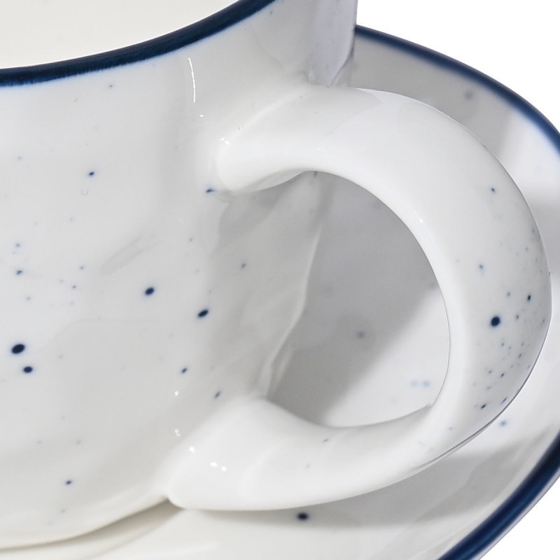 Φλυτζάνι Τσαγιού Pebbles Πορσελάνη 220ml με Πιατάκι Estia 