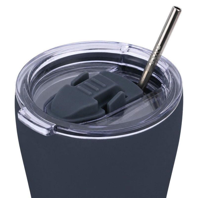 Estia Coffee Mug Save The Aegean Ανακυκλώσιμο Ποτήρι Θερμός Ανοξείδωτο BPA Free 350ml Indigo με Καλαμάκι